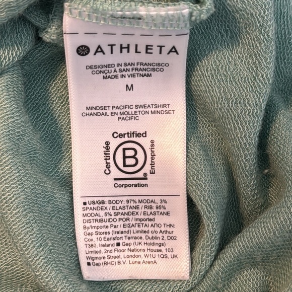 Athleta Mindset Pacific Sweatshirt in Reef Green Size Medium - Picture 6 of 8